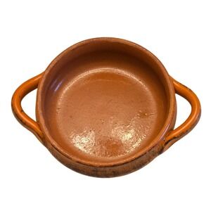 Vintage Terracotta Tapas Cazuela Baking‎ Dish Made in Italy Rustic w Handles